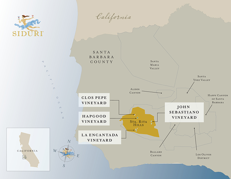 Sta. Rita Hills Vineyard map