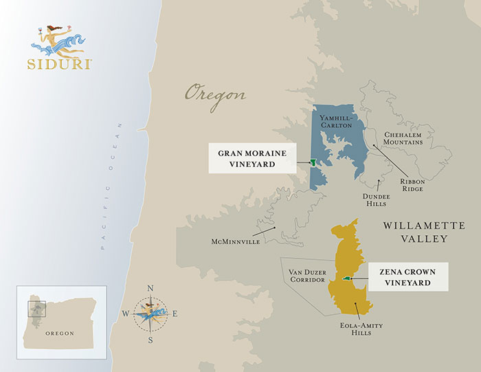 Willamette Valley map