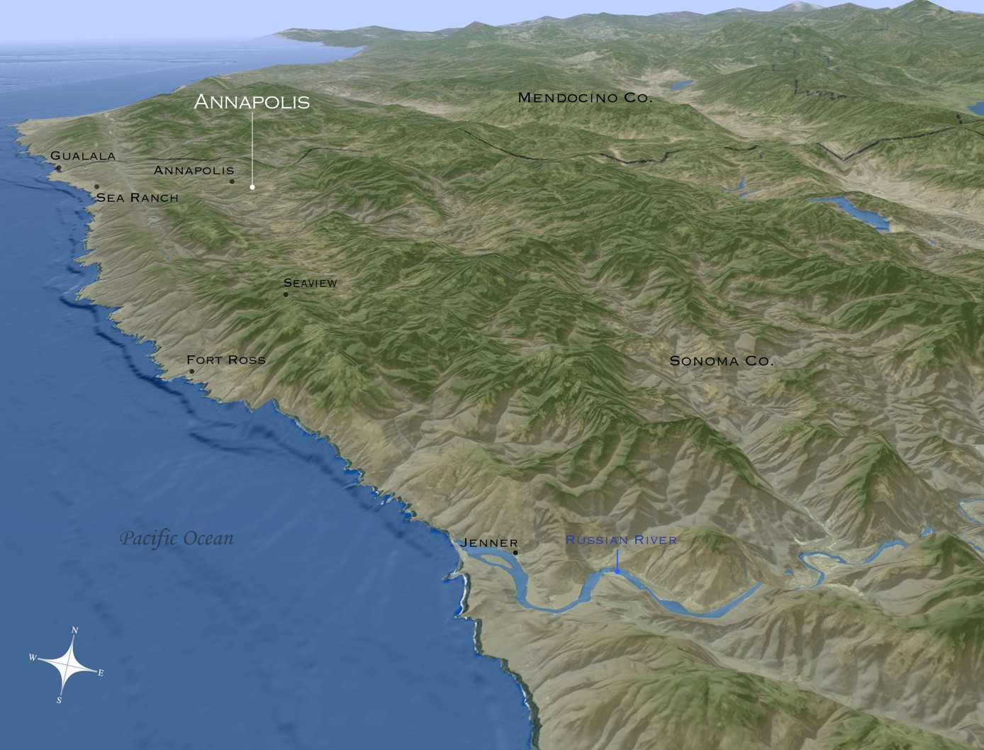 Sonoma Coast map detail