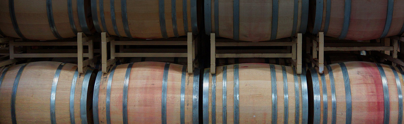 Barrels in winery