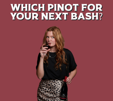 Girl drinking glass of Pinot