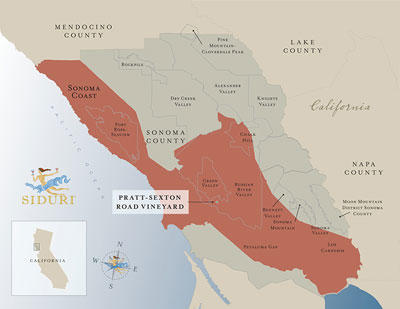 Sonoma Coast Vineyard map overview