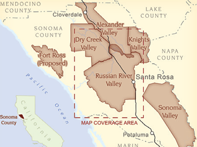 Russian River Valley map overview