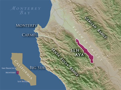 Santa Lucia Highlands map overview