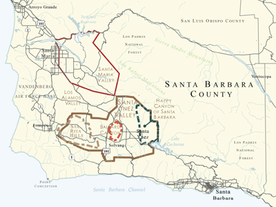 Sta. Rita Hills map overview