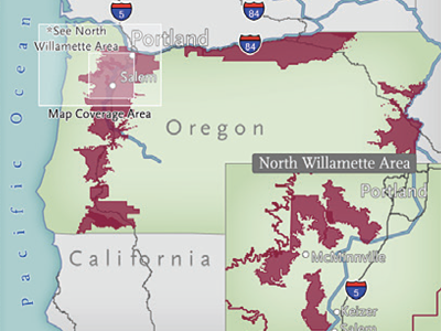 Willamette Valley map overview